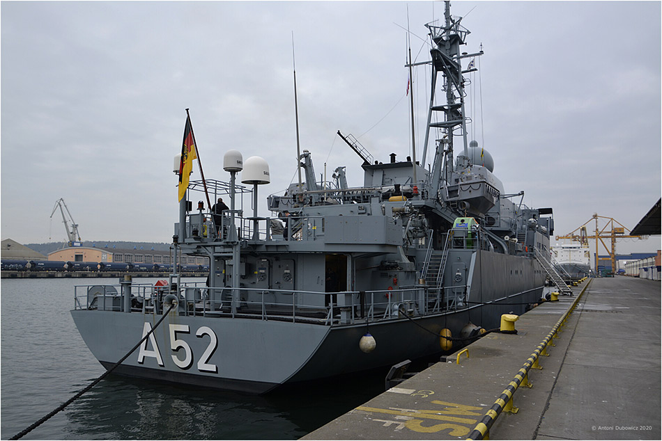 Krótka wizyta niemieckiego okrętu OSTE (A52) w Gdyni