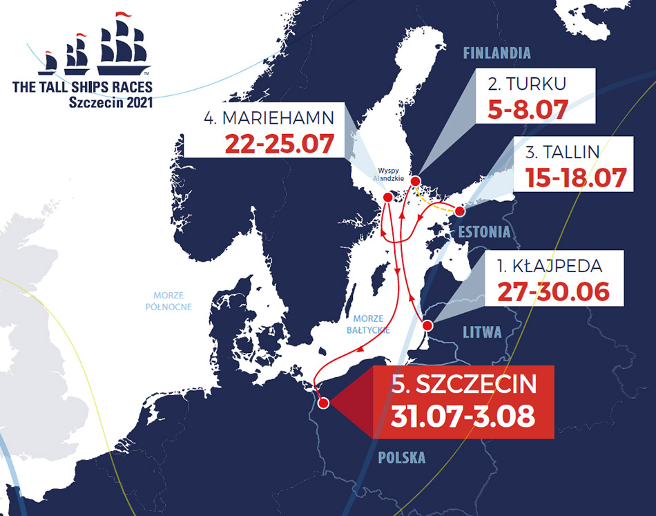Trasa The Tall Ships Races Szczecin 2021