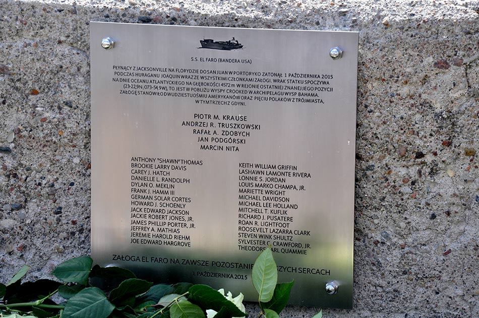 Pamięci marynarzy z El Faro odsłonięcie tablicy fot2