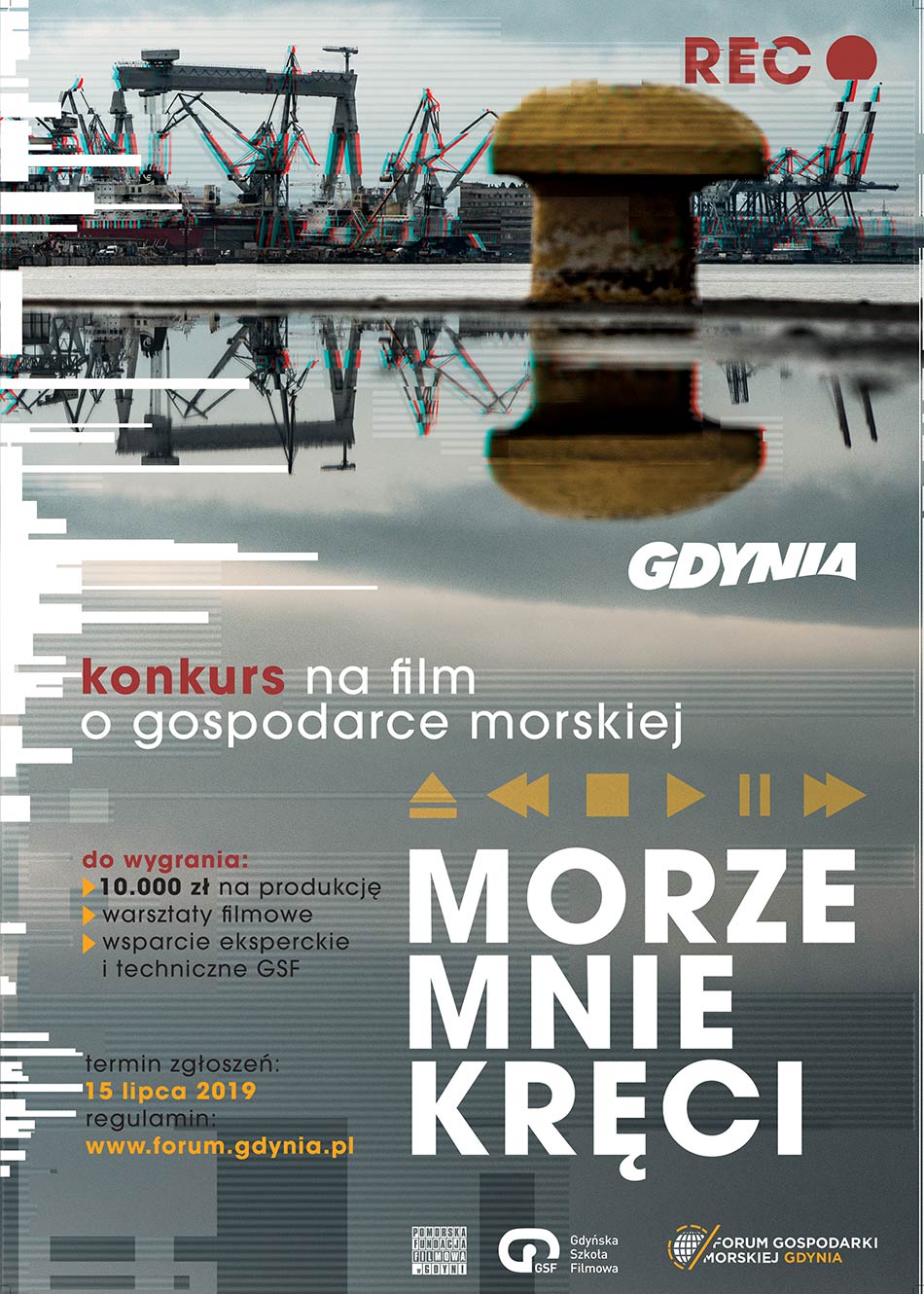 Plakat konkursu Morze mnie kreci Gdynia