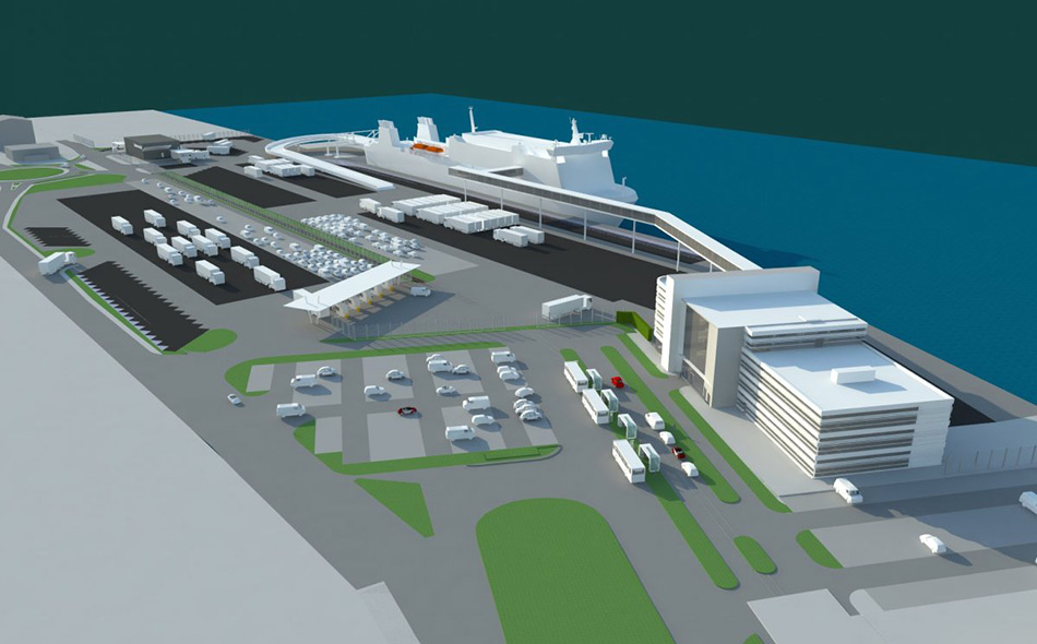 Terminal promowy Port Gdynia wizualizacja