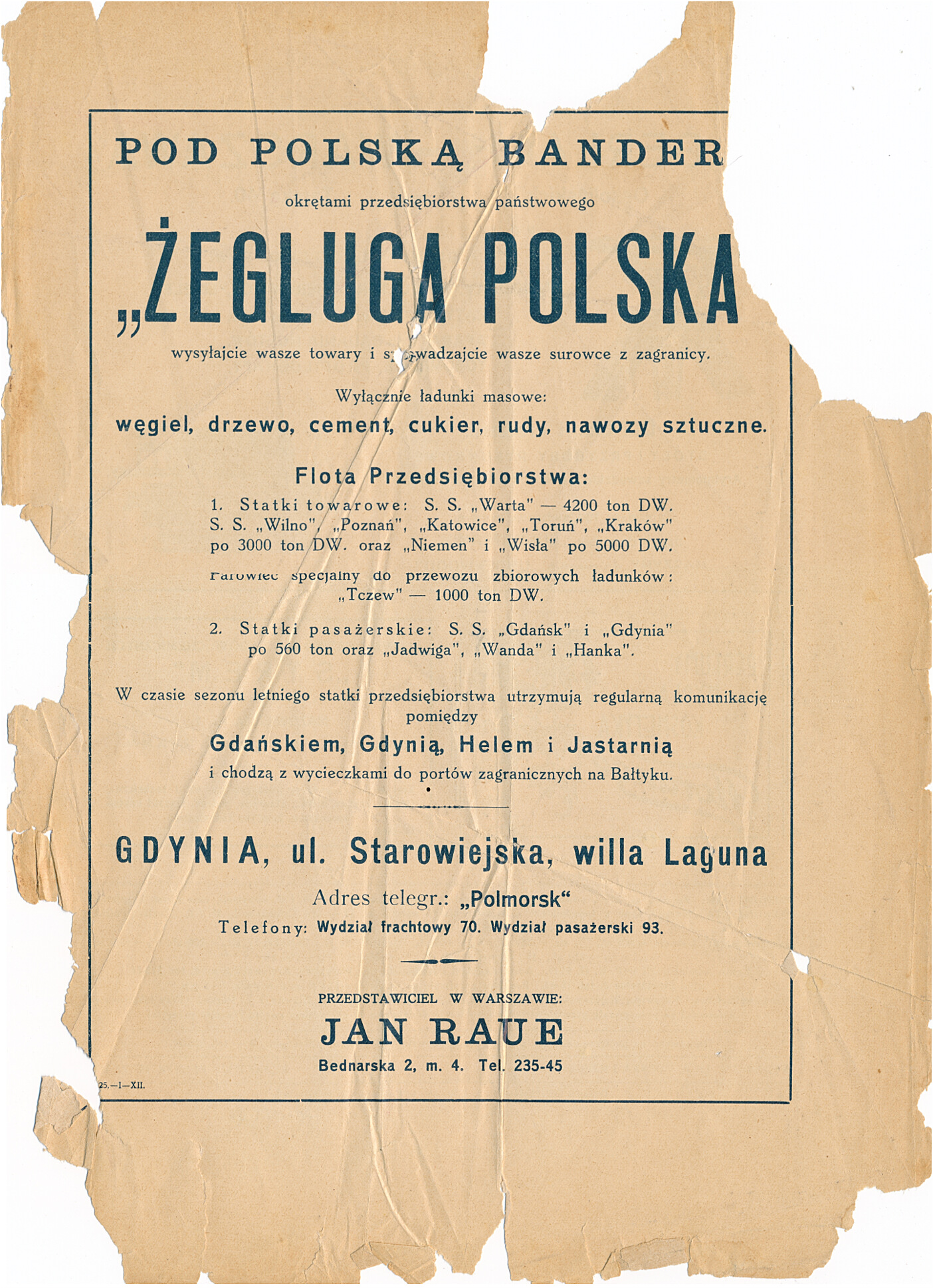 Zegluga reklama listopad1928