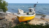 Lodzie rybackie Gdynia Obluze przystan rybacka